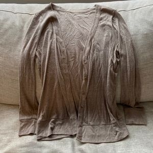 Forever 21 beige lightweight, button up cardigan.